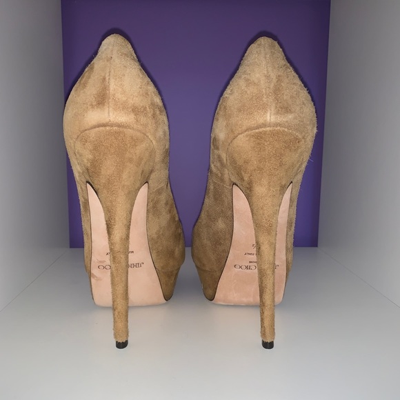 Jimmy Choo Vibe Peep Toe Pumps - Picture 2 of 6